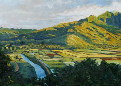 Hanalei Valley Sketch  -  Oil  -  10 x 20