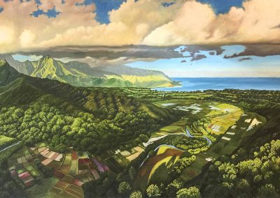 Hanalei Valley Sunrise  -  Oil  -  34 x 72