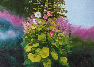 Hollyhocks  -  Oil  -  16 x 20